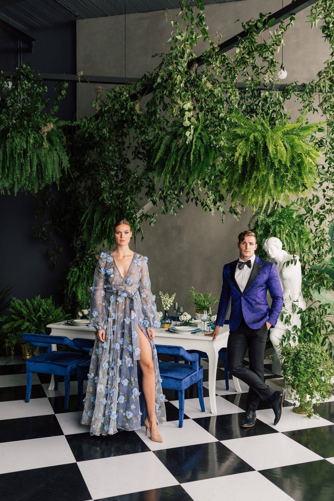 Checkerboard wedding dance floor