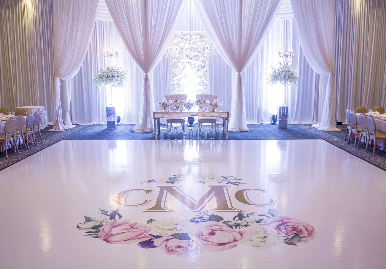 Floral printed floor