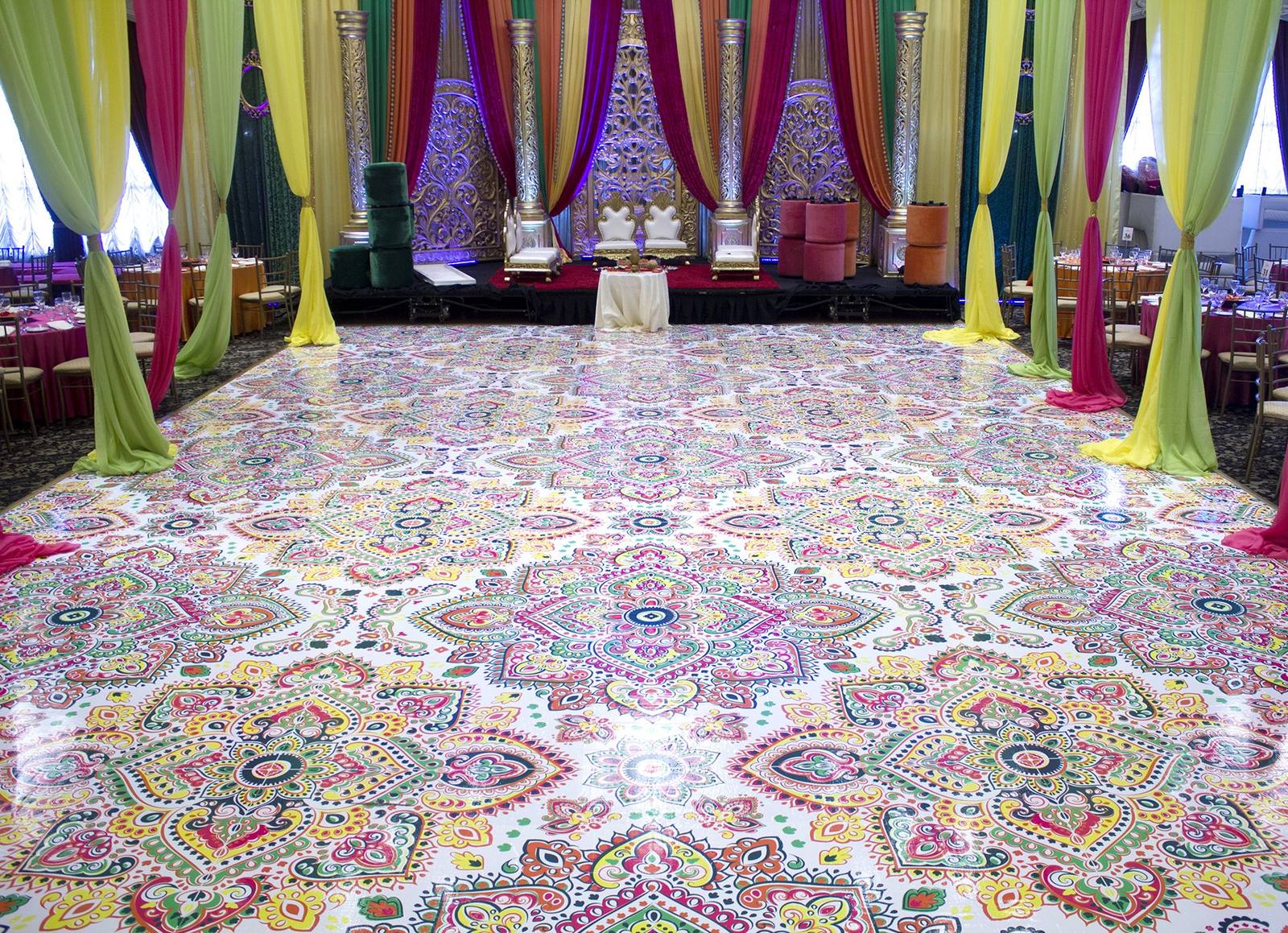 Ornate wedding dance floor