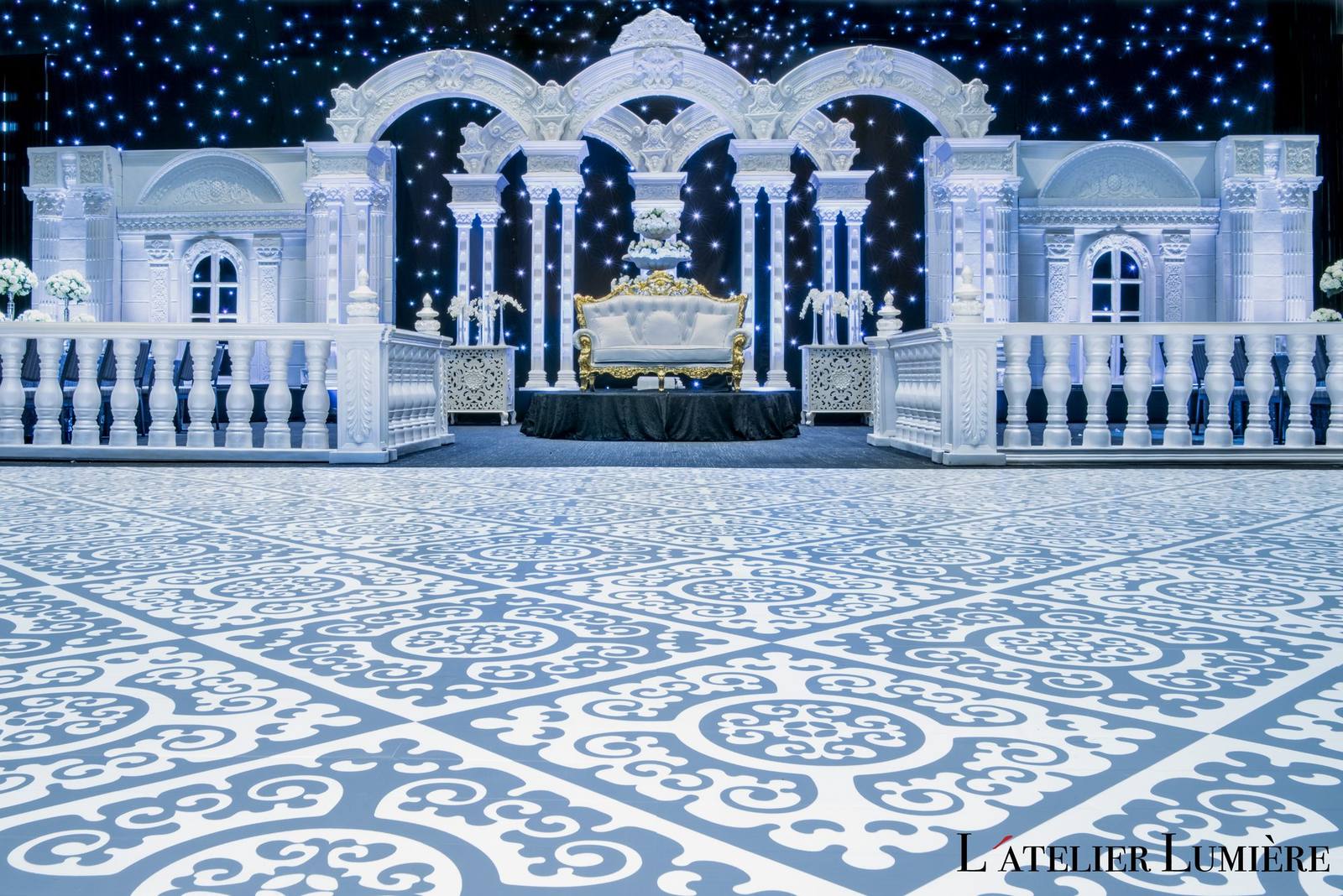 Blue vibrant floor