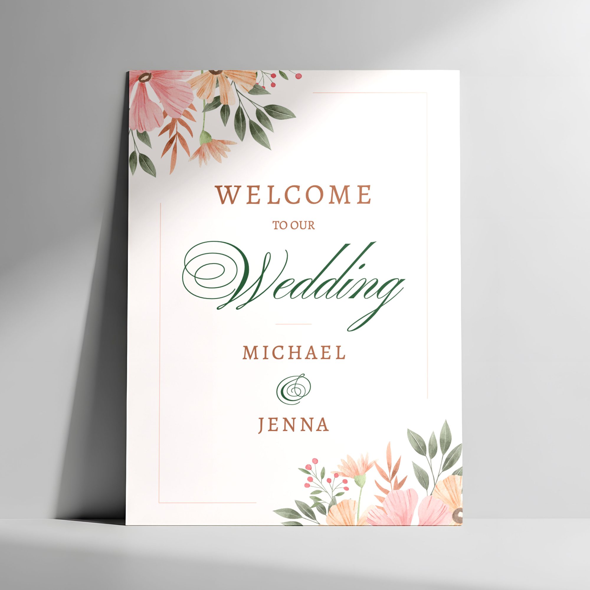 Floral Garden welcome sign